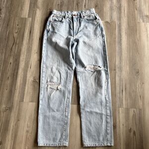 Garage Vintage Straight Light Wash Ripped Distressed Jeans Size 00